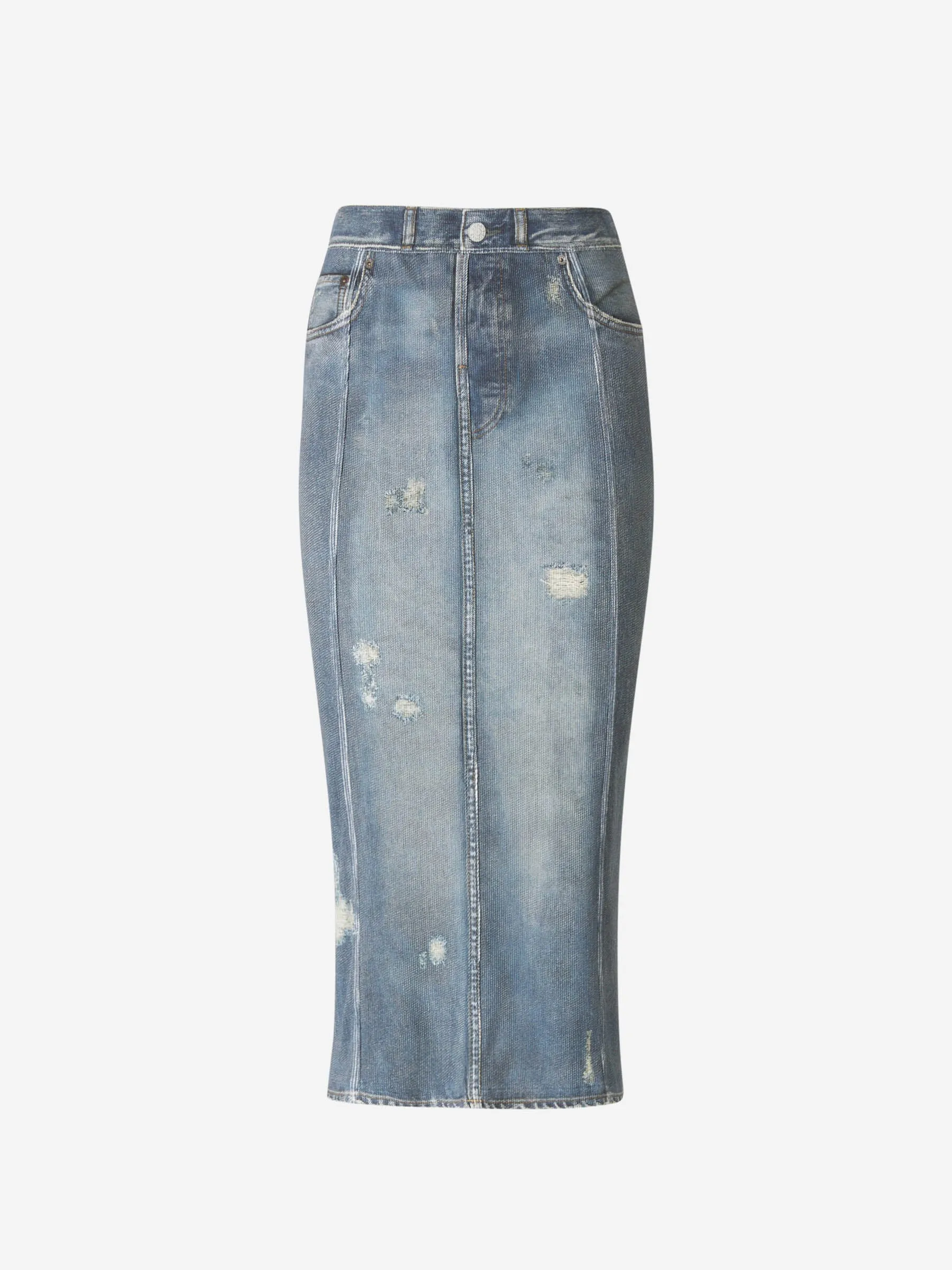 Acne Studios Falda Midi Estampado Denim
