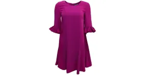 Autre Marque Vestido fucsia de Jonathan Cohen con mangas acampanadas con volantes Rosa 