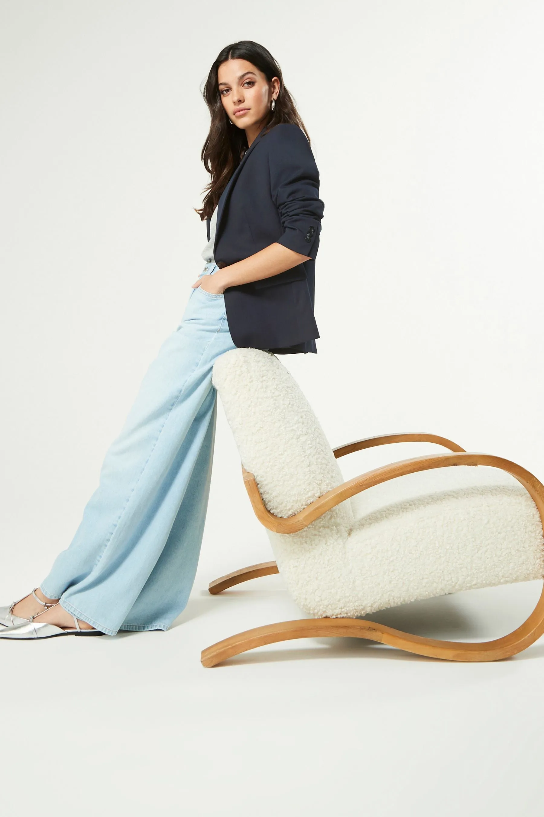 Azul marino - Americana sartorial de botonadura sencilla