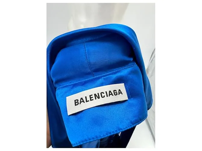 BALENCIAGA Vestidos T.fr 34 Seda Azul 