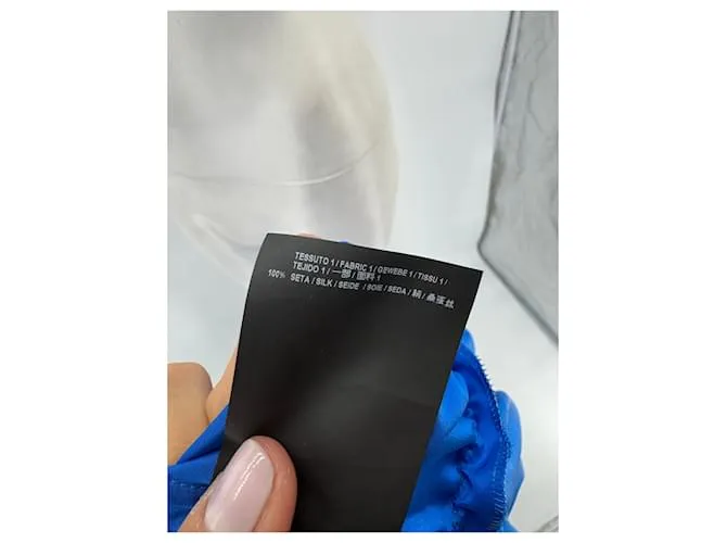 BALENCIAGA Vestidos T.fr 34 Seda Azul 