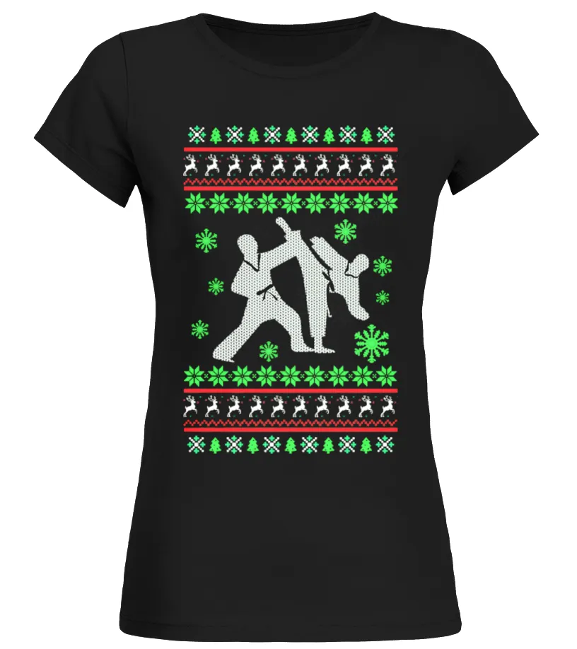 Best Taekwondo Chrismas Shirts Camiseta cuello redondo Mujer