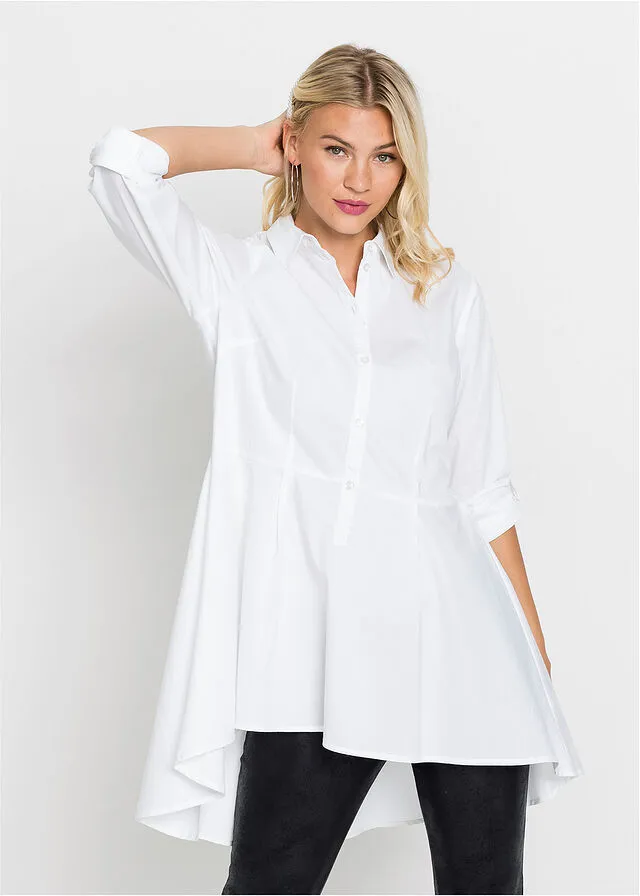 Blusa larga Blanco