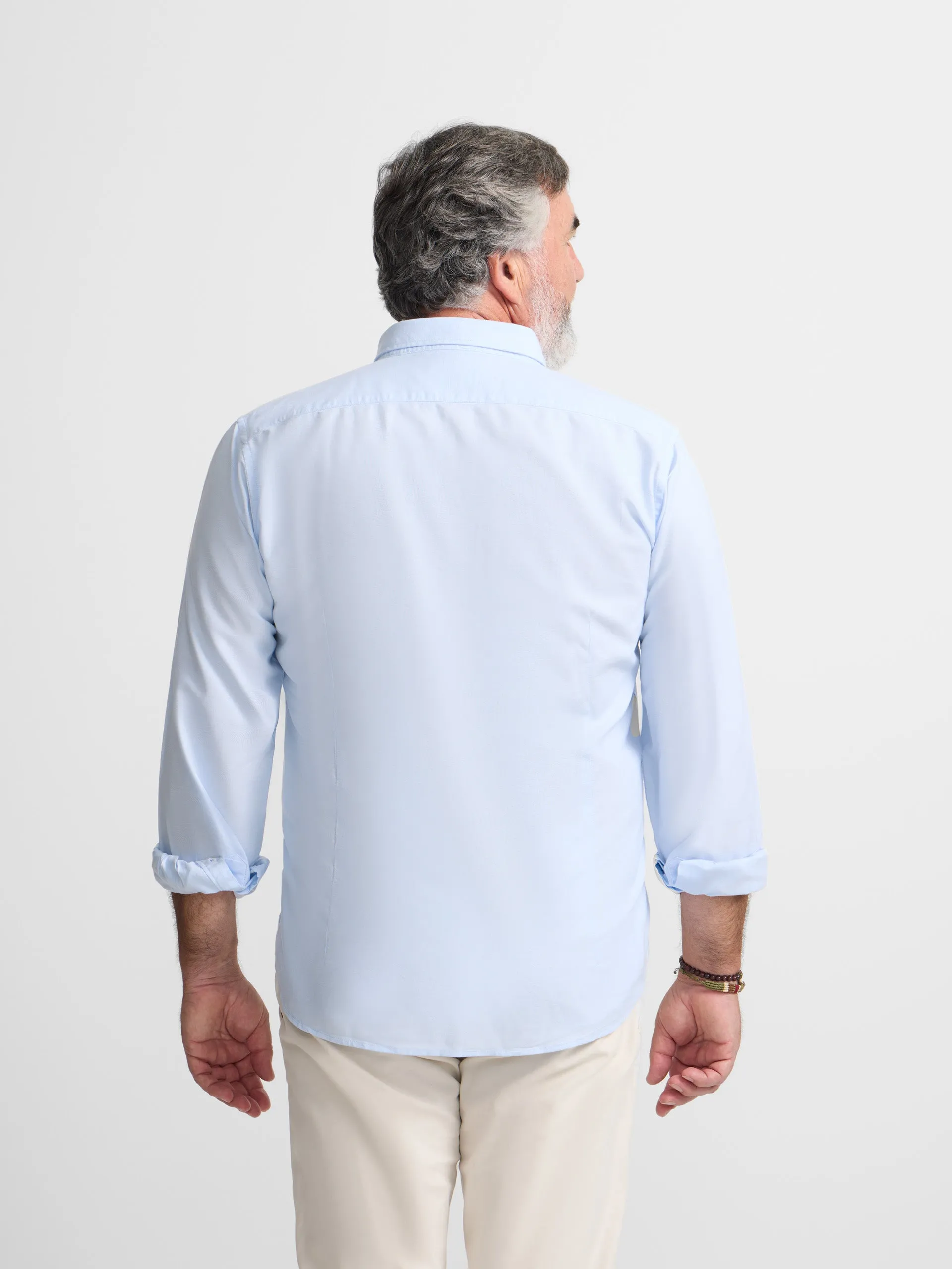 Camisa sport oxford celeste
