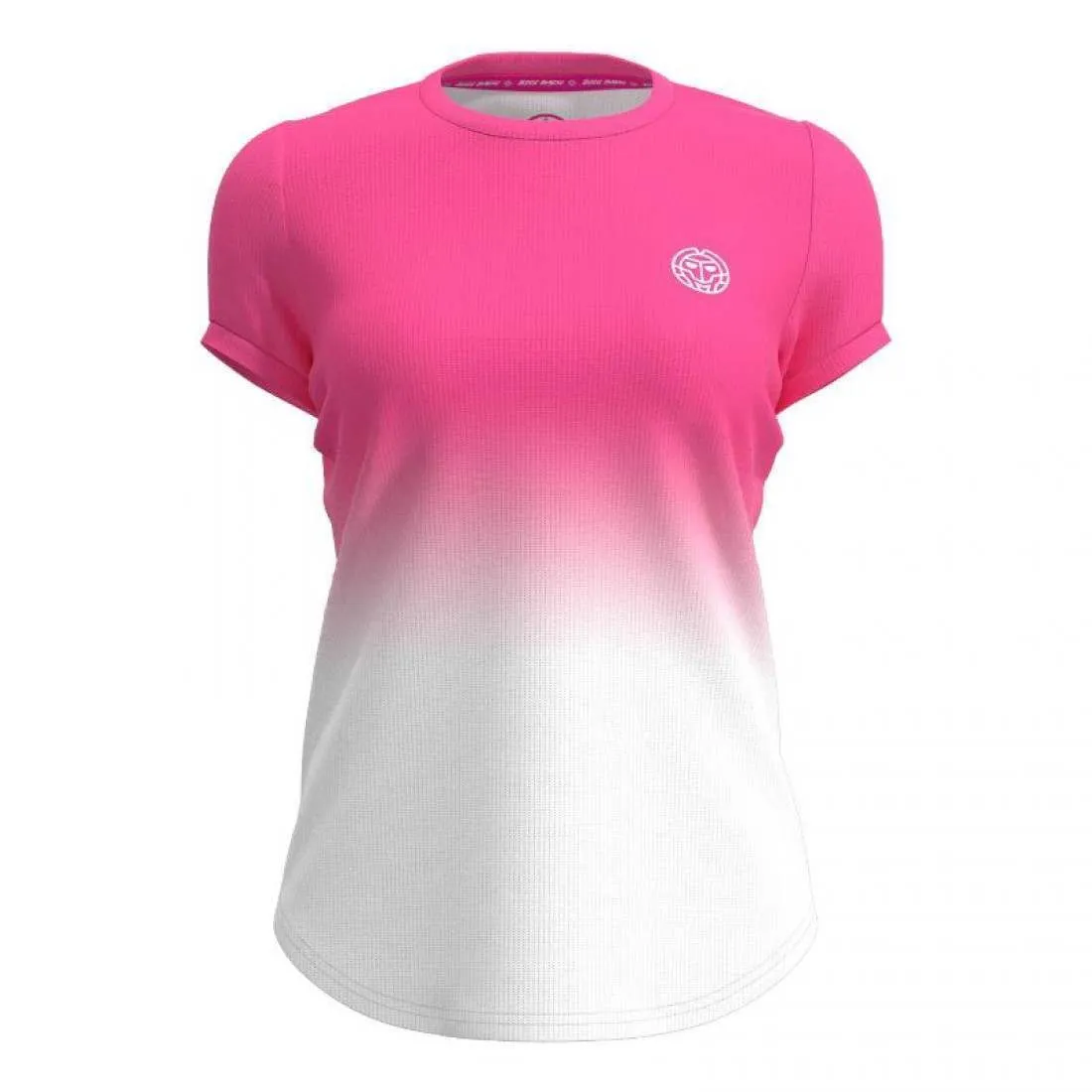 Camiseta Bidi Badu Crew Gradiant Tee Rosa Blanco Mujer | BIDI BADU