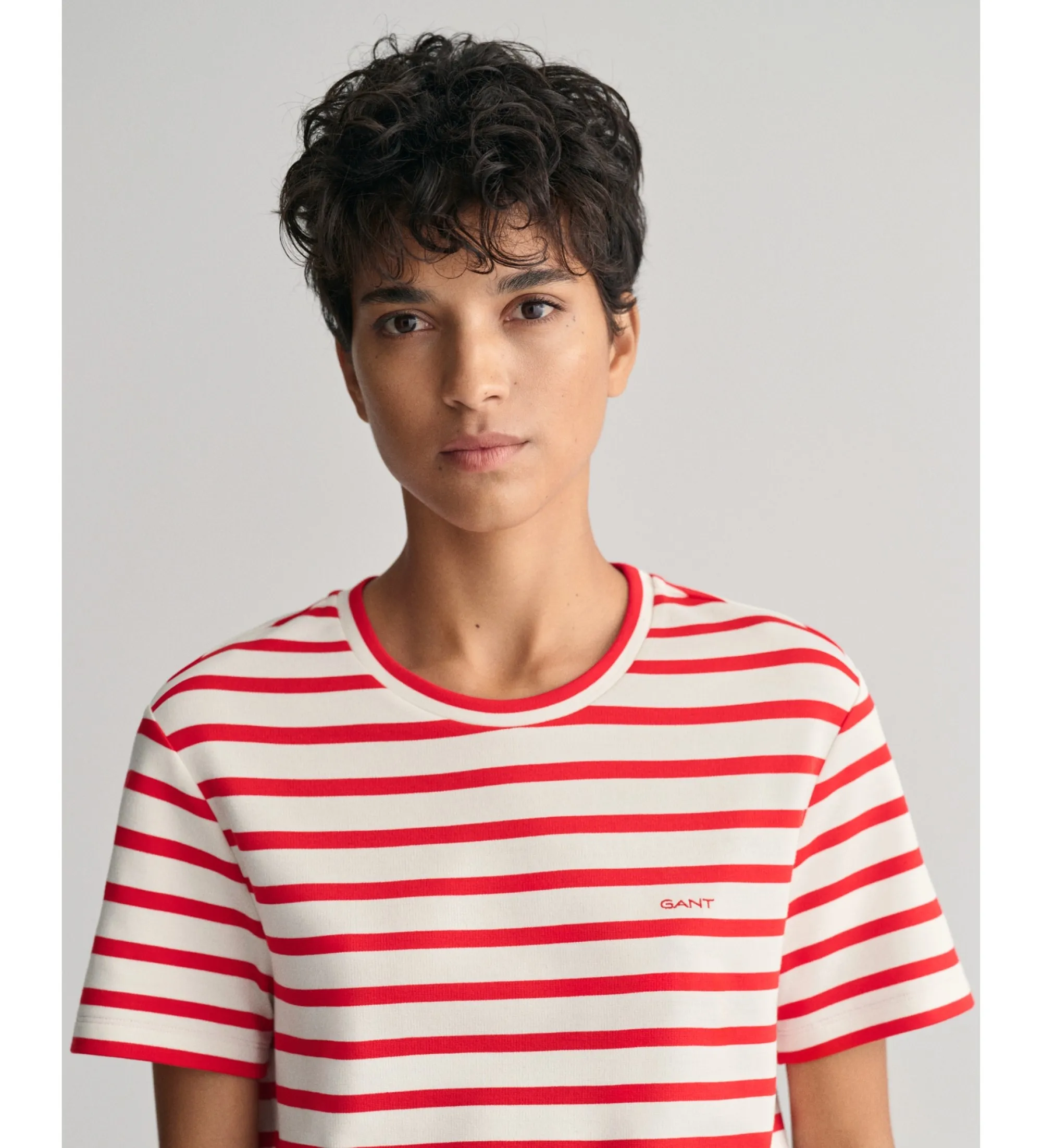 Camiseta de rayas rojo