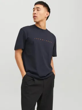 Camiseta Logotipo Cuello redondo | Azul oscuro | Jack & Jones®