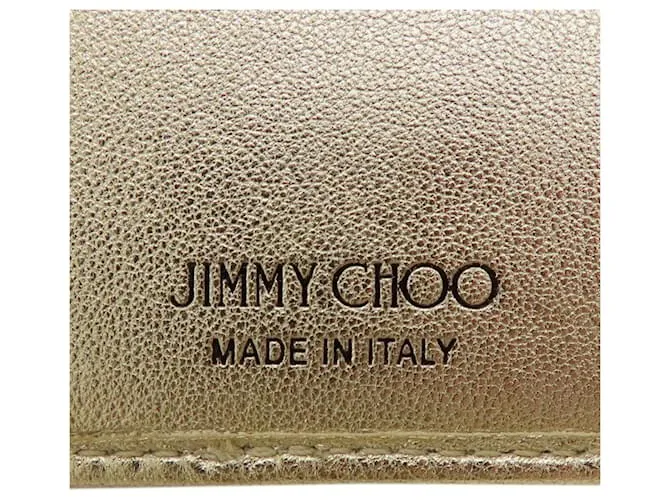 Cartera bi-fold con motivo de estrella Jimmy Choo Dorado 