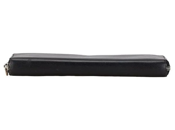 Cartera larga de cuero Loewe Anagram negra Negro 