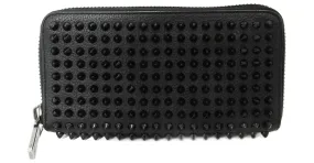 Cartera larga de cuero negro Christian Louboutin 