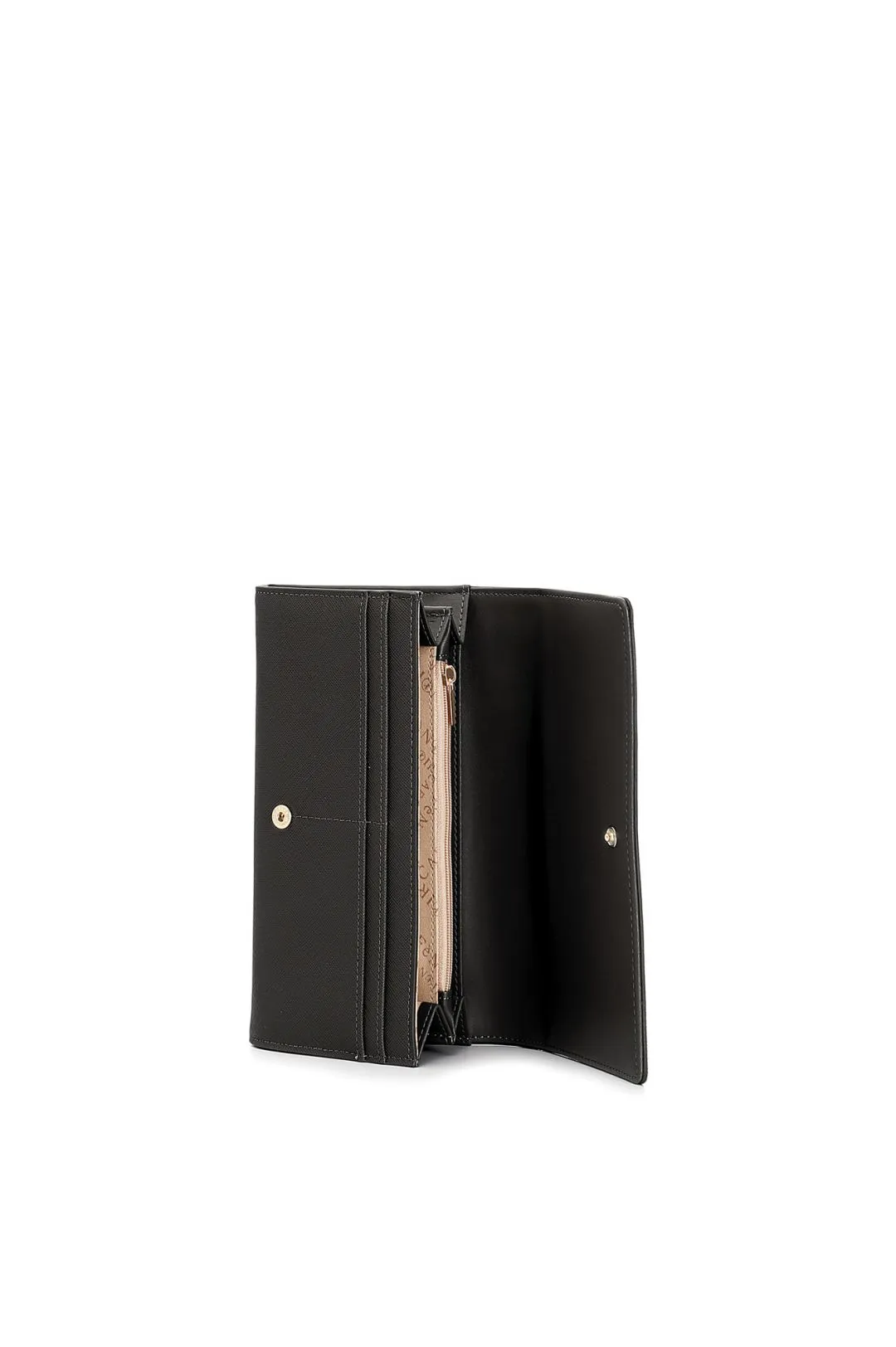 cartera saffiano con solapa black