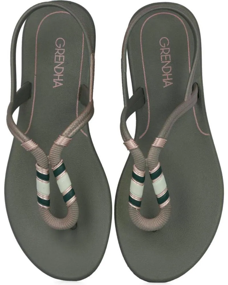 Chanclas de Mujer GRENDHA 18214 CACAU INSPIRA SANDALIAS MUJER VERDE
