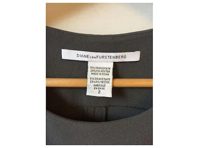 DIANE VON FURSTENBERG Vestidos T.fr 36 poliéster Gris 