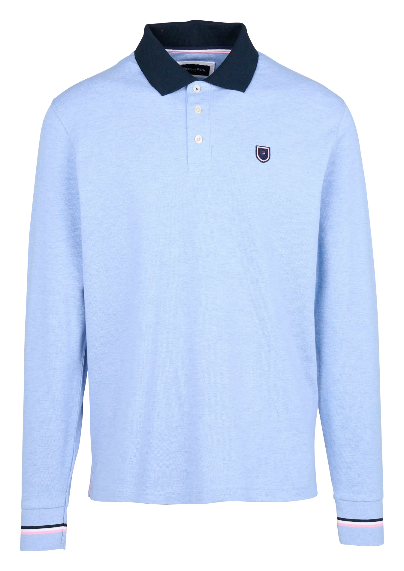 EDEN PARK Polo de manga larga en azul