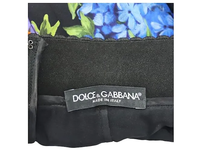 Falda midi de Dolce & Gabbana en seda con estampado floral 