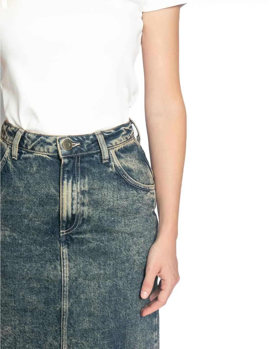 FALDA MIDI DENIM DIRTY VINTAGE JOYBIRD AMERICAN VINTAGE