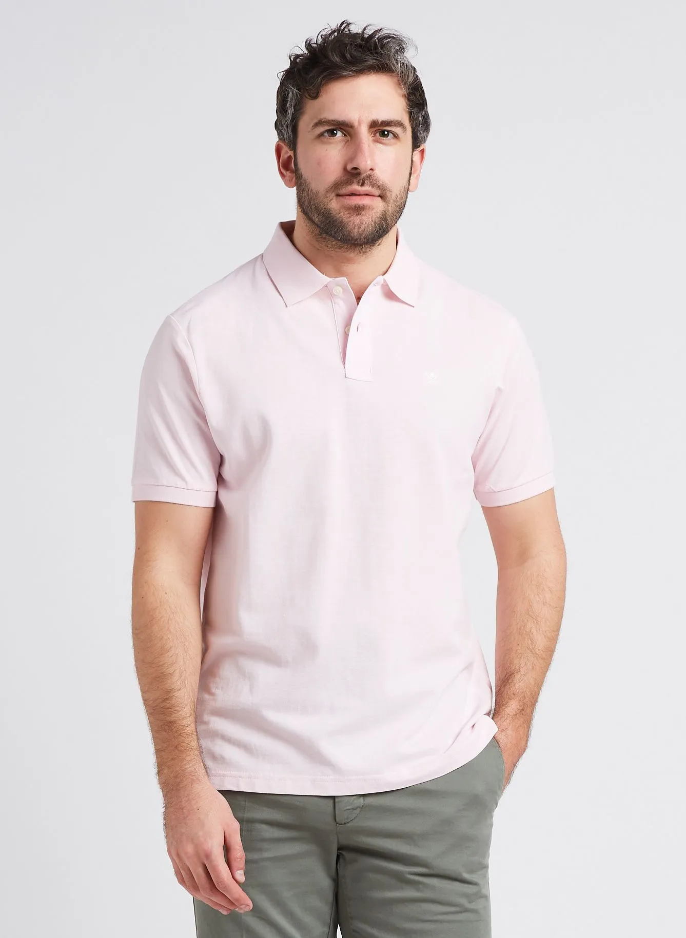 HACKETT Polo slim fit de piqué de algodón en rosa