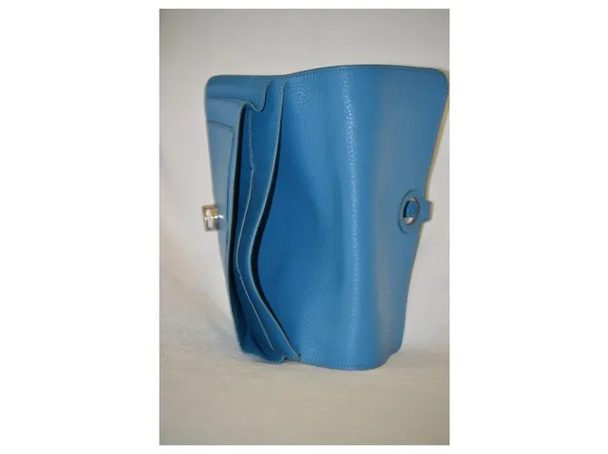 Hermès Cartera Dogon Azul 