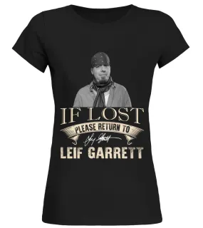 IF LOST PLEASE RETURN TO LEIF GARRETT Camiseta cuello redondo Mujer