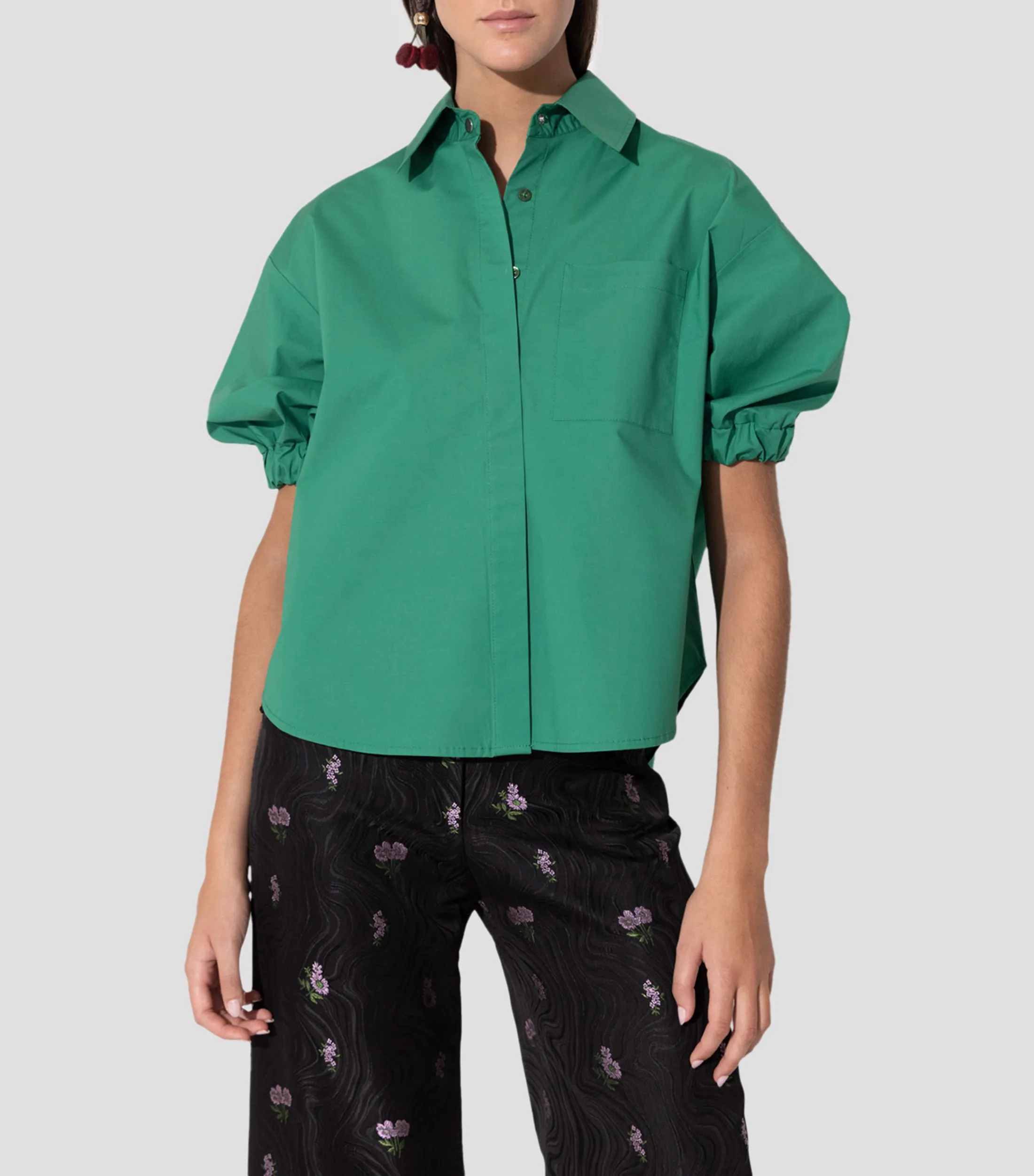 Jazmin Chebar Camisa lisa de manga corta Mujer