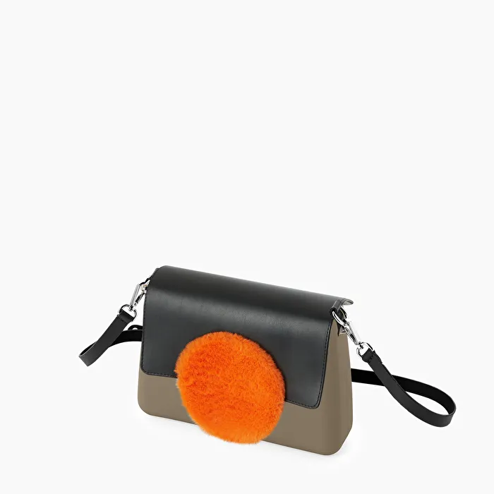 O bag glam naranja fluo y roca