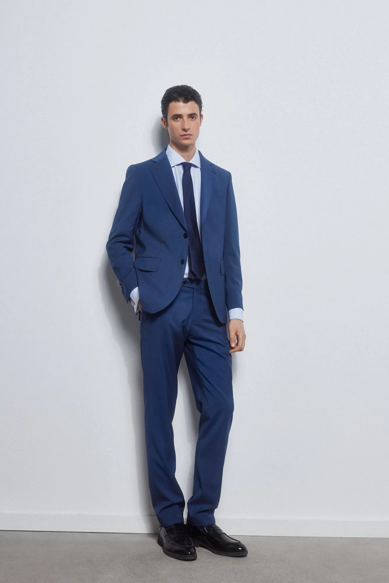 Pedro del Hierro Americana azul slim fit