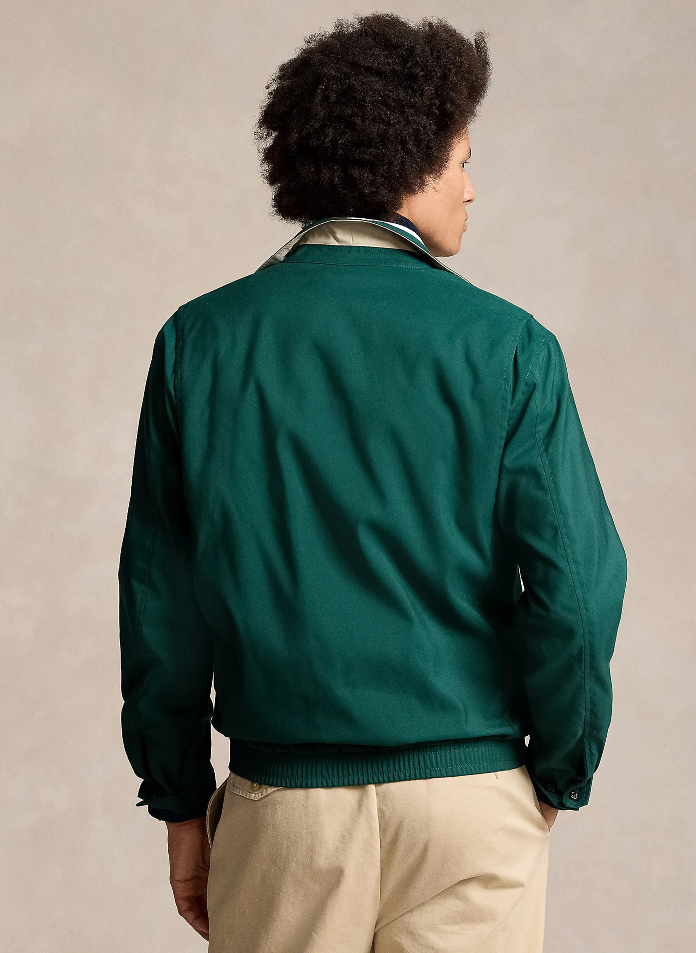 POLO RALPH LAUREN Cazadora con cuello clásico en verde