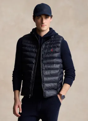 POLO RALPH LAUREN Doudoune sans manches à encolure montante en azul
