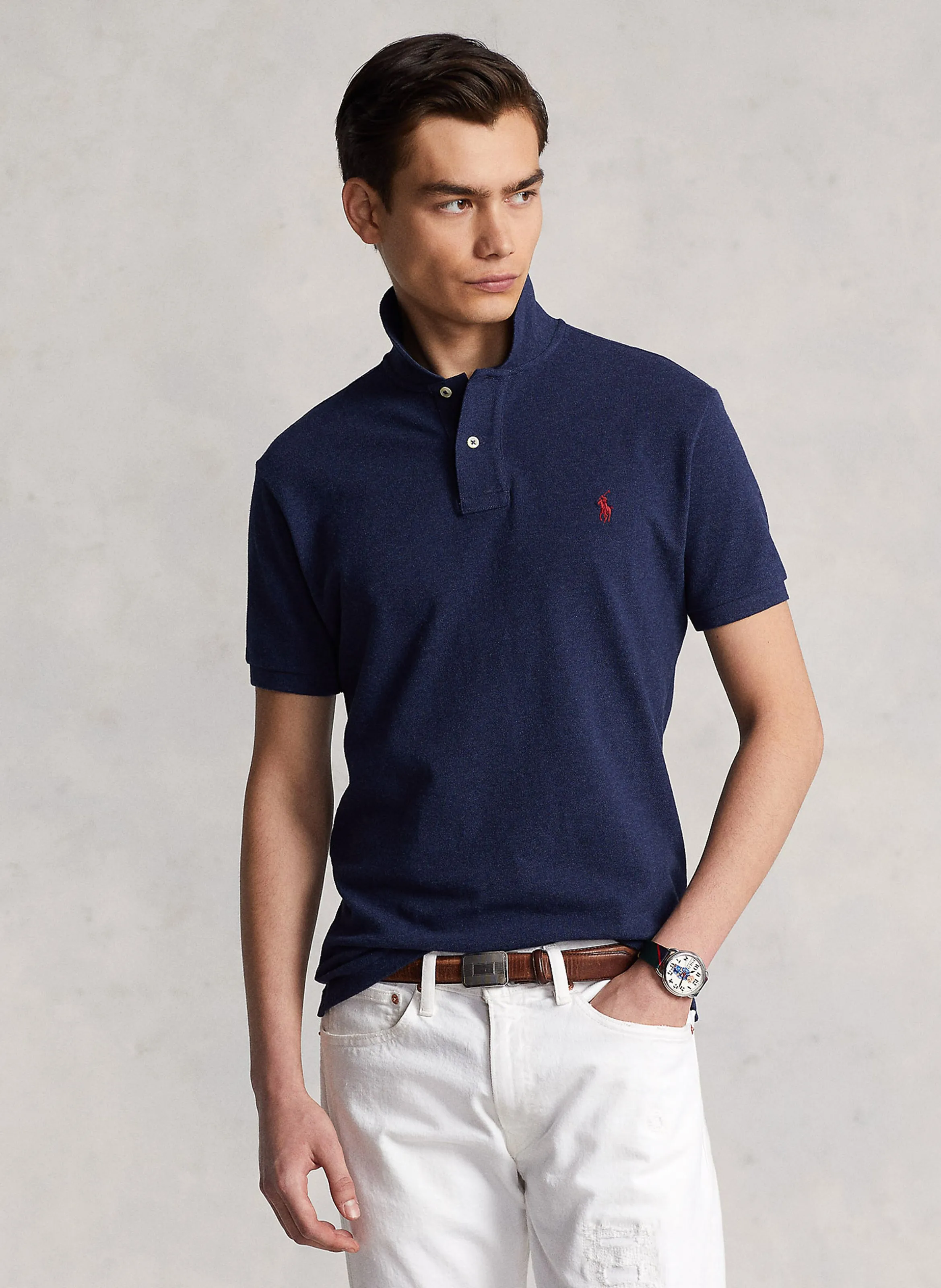 POLO RALPH LAUREN Polo slim fit de algodón en azul
