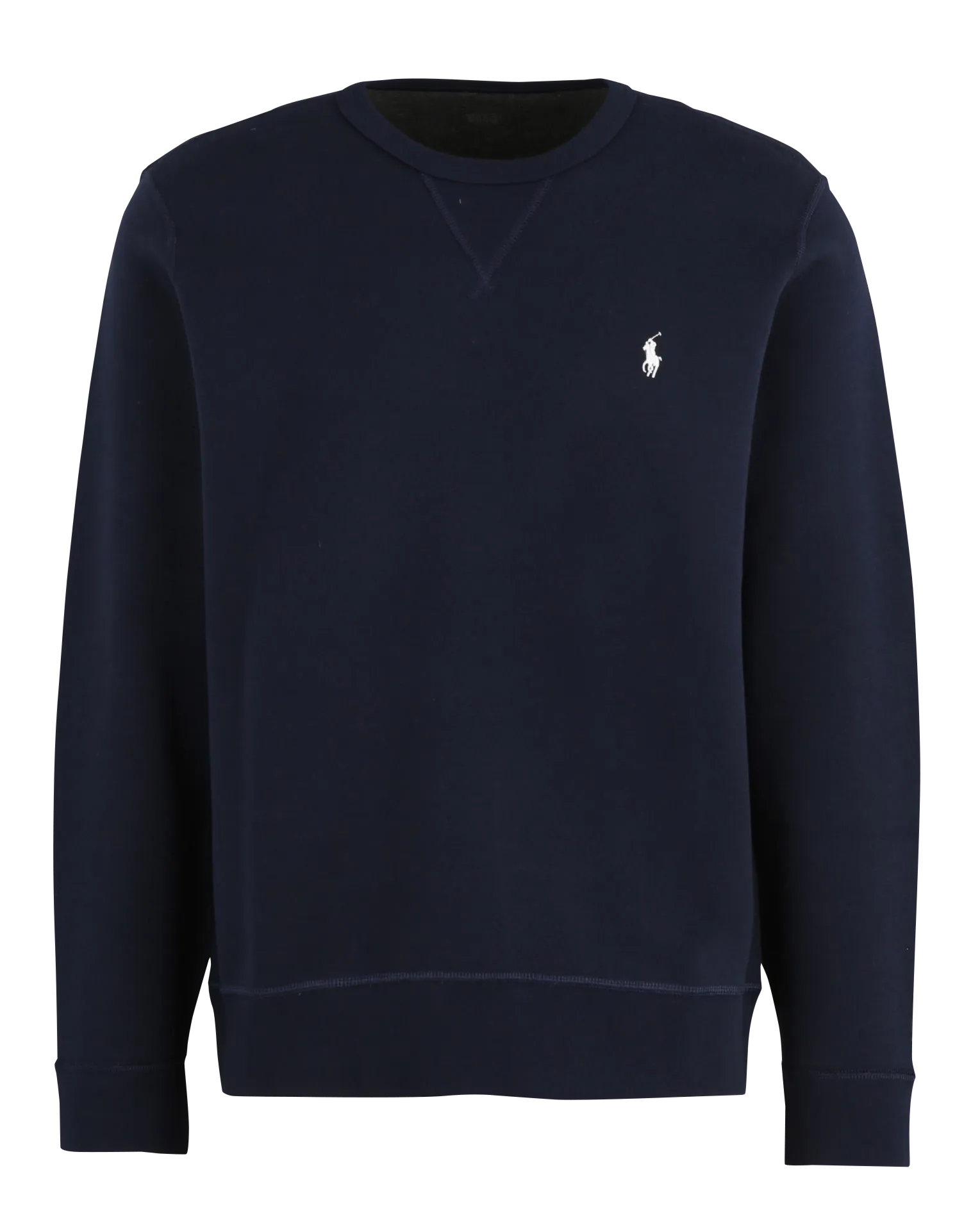 POLO RALPH LAUREN Sudadera de cuello redondo alto con logo bordado en azul