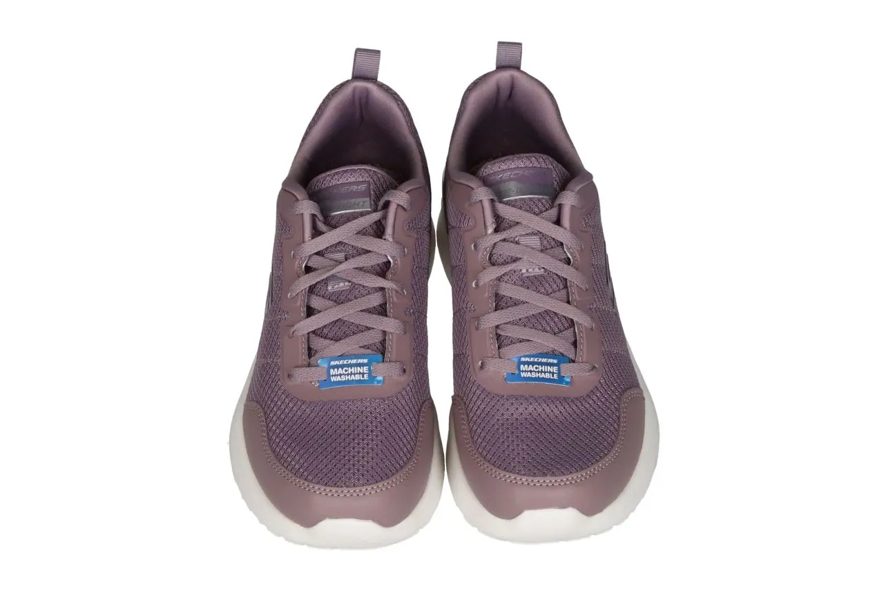 Sneaker Nylon Lila Pieza Talon Espejo Plata