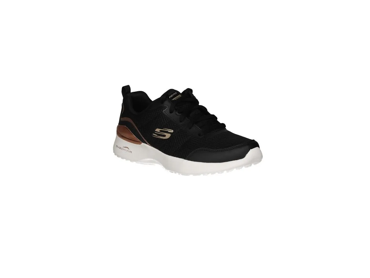 Sneaker Nylon Negro Pieza Talon Rosa Metalizado Piso Blanco