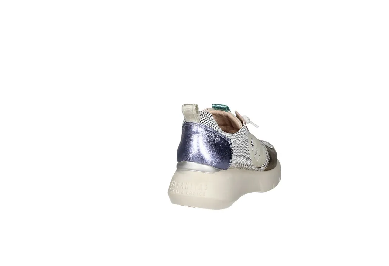 Sneaker Piel/rejilla Blanco/dorado/rosa Talon Lila