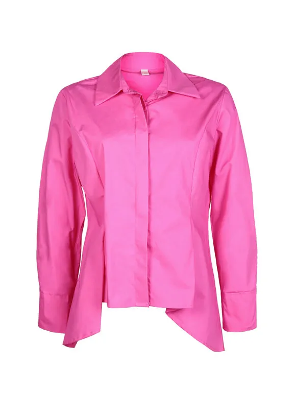 Sun Sun Camisa asimétrica de mujer en algodón