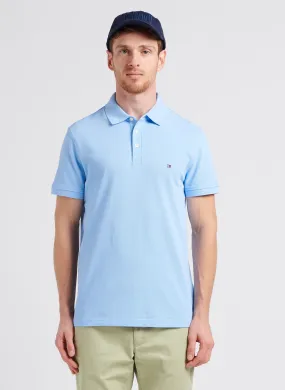 TOMMY HILFIGER Polo slim-fit de algodón orgánico de manga corta en azul