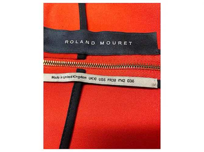 Top Roland Mouret Brigham con hombros descubiertos en viscosa naranja 