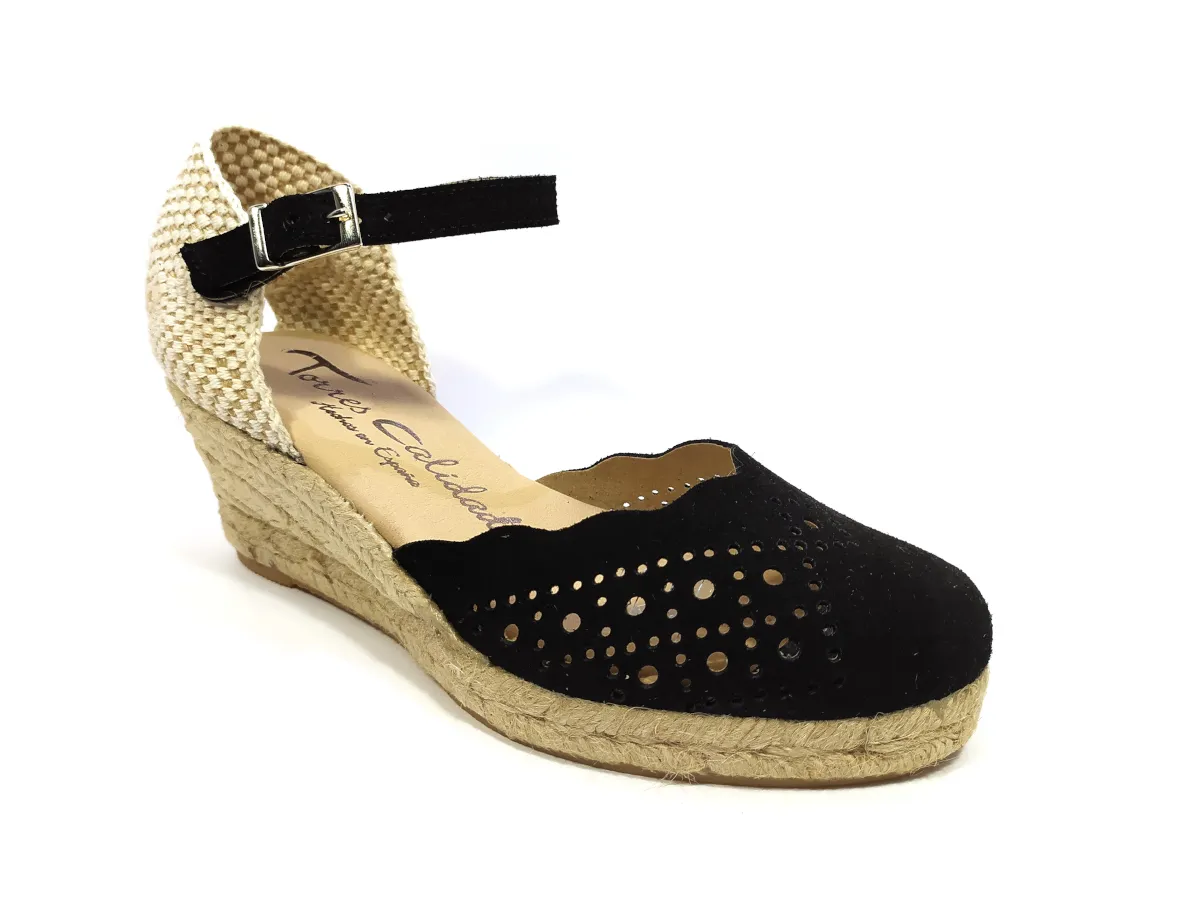 Torres Yute serraje calados 4c 6.5cm 5025 Negro