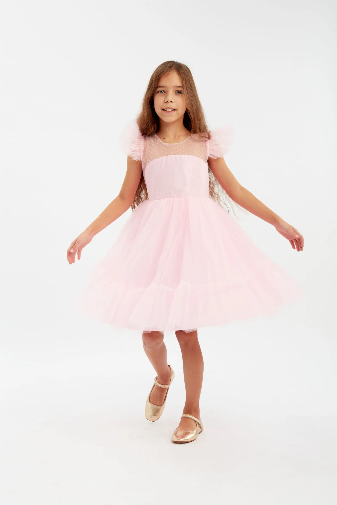 Vestido ceremonia niña Ornella rosa
