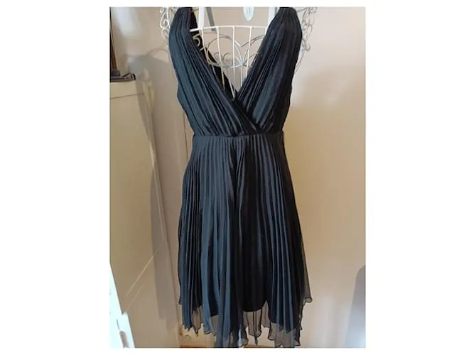 Vestido Les Petites de seda Negro 