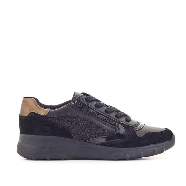 Zapatillas Geox allieniee nergro con cremallera lateral